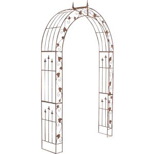 CLP Rosenbogen Emma, antik-braun, aus Metall, freistehend, 146 x 248 x 36 cm