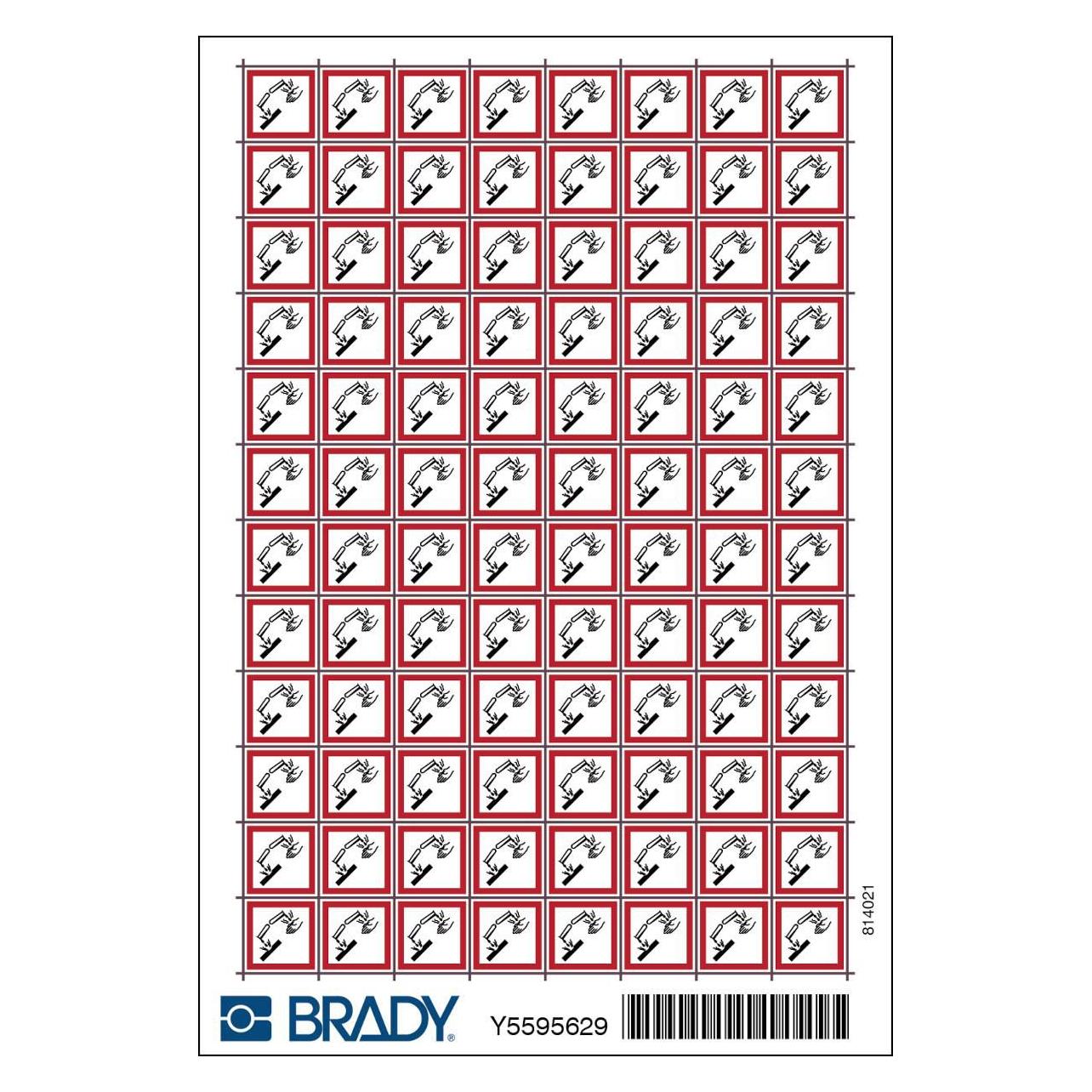Brady Minipiktogramme Gefahrgutkennzeichnung (MINI PIC1808-10X10-GHS05/96)