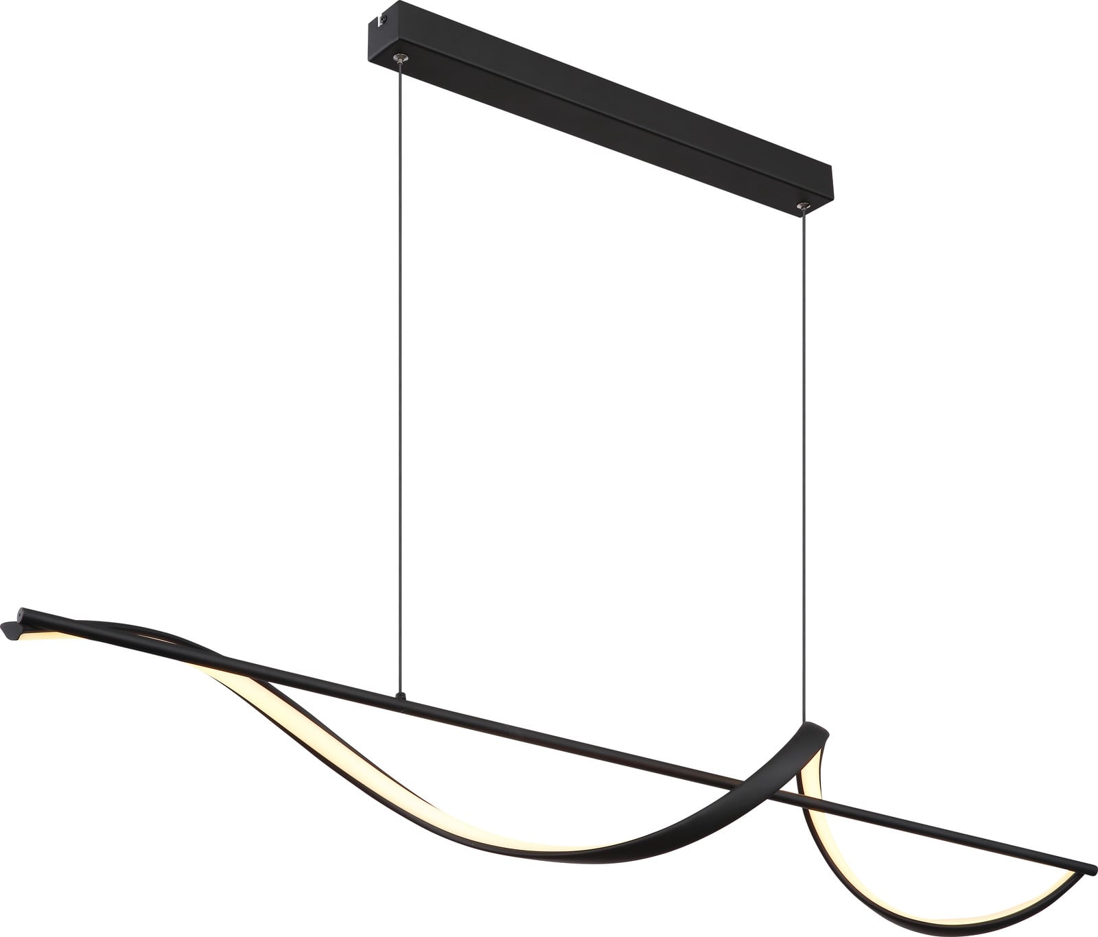 Globo Lighting Violino LED-hanglamp zwart design B: 20 cm, H: 150 cm