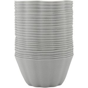 Backefix Muffinförmchen MCG24, wiederverwendbar, aus Silikon, Ø 7,5 cm, Standardgröße, grau, 24 Stück