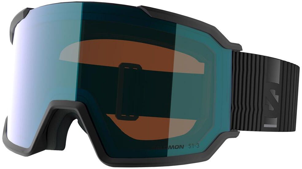 Salomon  - S/View 3 Black Photo ML Blue - Masque de Ski