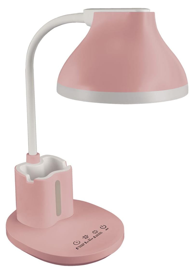 Ideus 04231 LED-bureaulamp met 7 instelbare lichtkleuren en aanraakschakelaar, roze