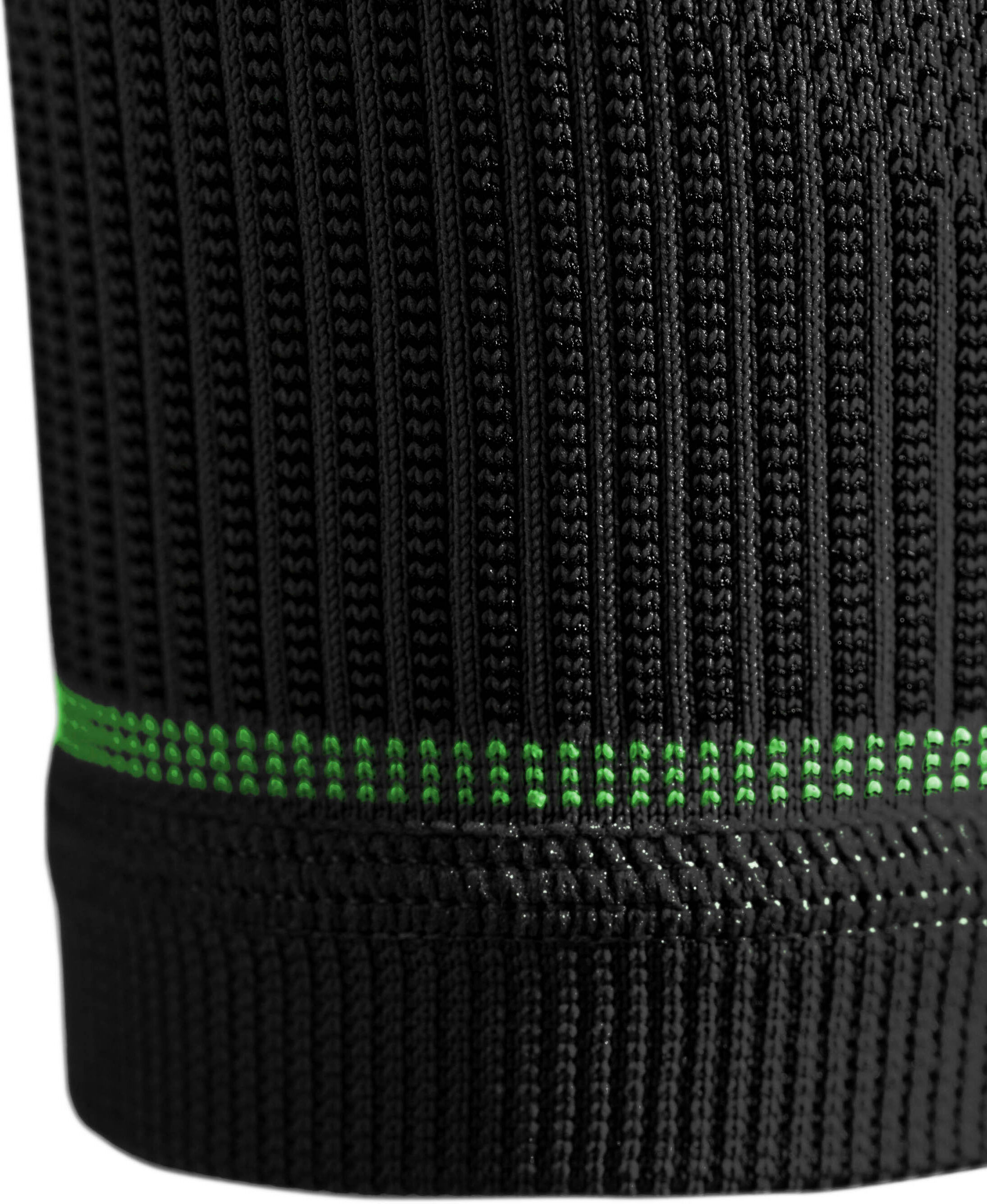 Bandage BAUERFEIND "Compression Sleeves Lower Leg", Gr. S Umfang: 32cm - 39cm, grün (schwarz, limette), Obermaterial: 57% Baumwolle, 41% Polyester, 2% Elasthan, Bandagen Bandage, beidseitig tragbar, atmungsaktives Material schwarz, limette S Umfang: 32cm 