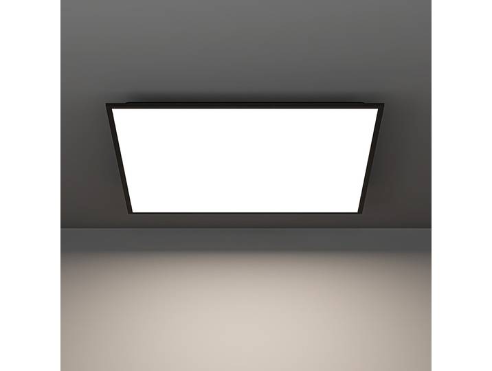 Plafonnier LED 60 x 60cm Noir/Noir acier laqué polycarbonate LED Module LED