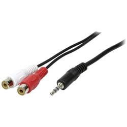 LogiLink CA1047 Cinch / Klinke Audio Anschlusskabel [1x - 2x Cinch-Buchse] 0.20 m Schwarz (matt)