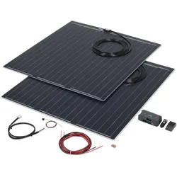 Büttner Elektronik Flat Light Q 340-2 Solaranlagen Komplettset ultraflach quadratisch 2 Module 340 Wp