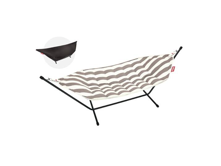 FATBOY hamac HEADDEMOCK SUPERB avec couverture (Stripe Cacao - Polyester, oléfine, métal et caoutchouc)
