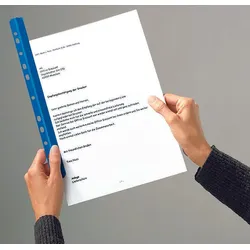 Expro Klemmschienen mit Abheftleiste DIN A4 0.3 cm blau