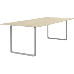 Muuto Tisch 255 x 108 cm helle Eiche graue Beine