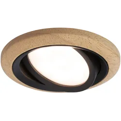 PAULMANN LED-Einbaustrahler 6W 1LED br Lanati 922.38 2700K weiß 470lm br matt Holz