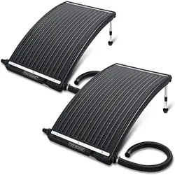 Poolheizung Solar 2er-Set Anthrazit 110x69x14cm