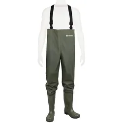 Dönges, Outdoorhose, Wathose mit S5 Sicherheitsstiefel, Grösse 44 (44), Grün