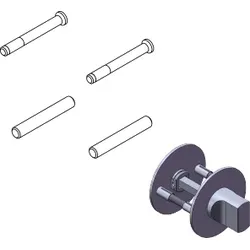Griffwerk Set für AVUS PIATTA S -WC -Kaschmirgrau M4x45, PIN 43mm, WC-S. 70mm, TS 50-55