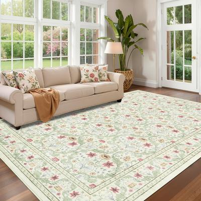 Garvee Vintage Allover Floral Trellis Area Rug