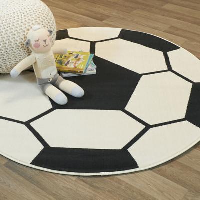 "Balta Rugs Mod-Tod Soccer Kids Area Rug - 3'11"" Round"