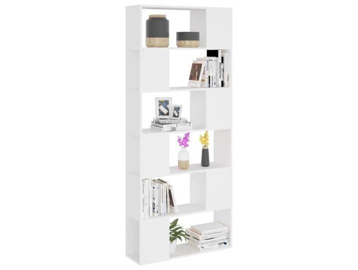 LVL - MEUBLE ETAGERE - Bibliothèque-Séparateur de pièce Blanc 80x24x186 cm Aggloméré(1686)