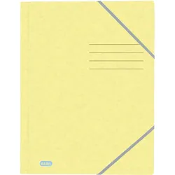 Oxford Eckspannmappe Top File+ A4 3 Klappen pastellgelb