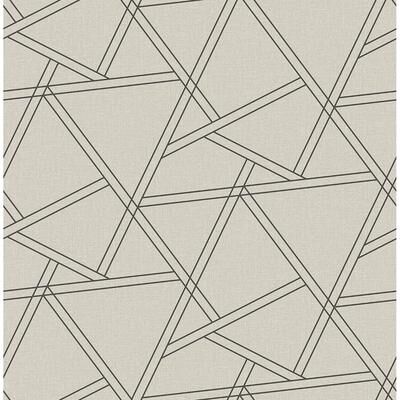 Seabrook Designs Melesina Railroad Geometric Unpasted Wallpaper