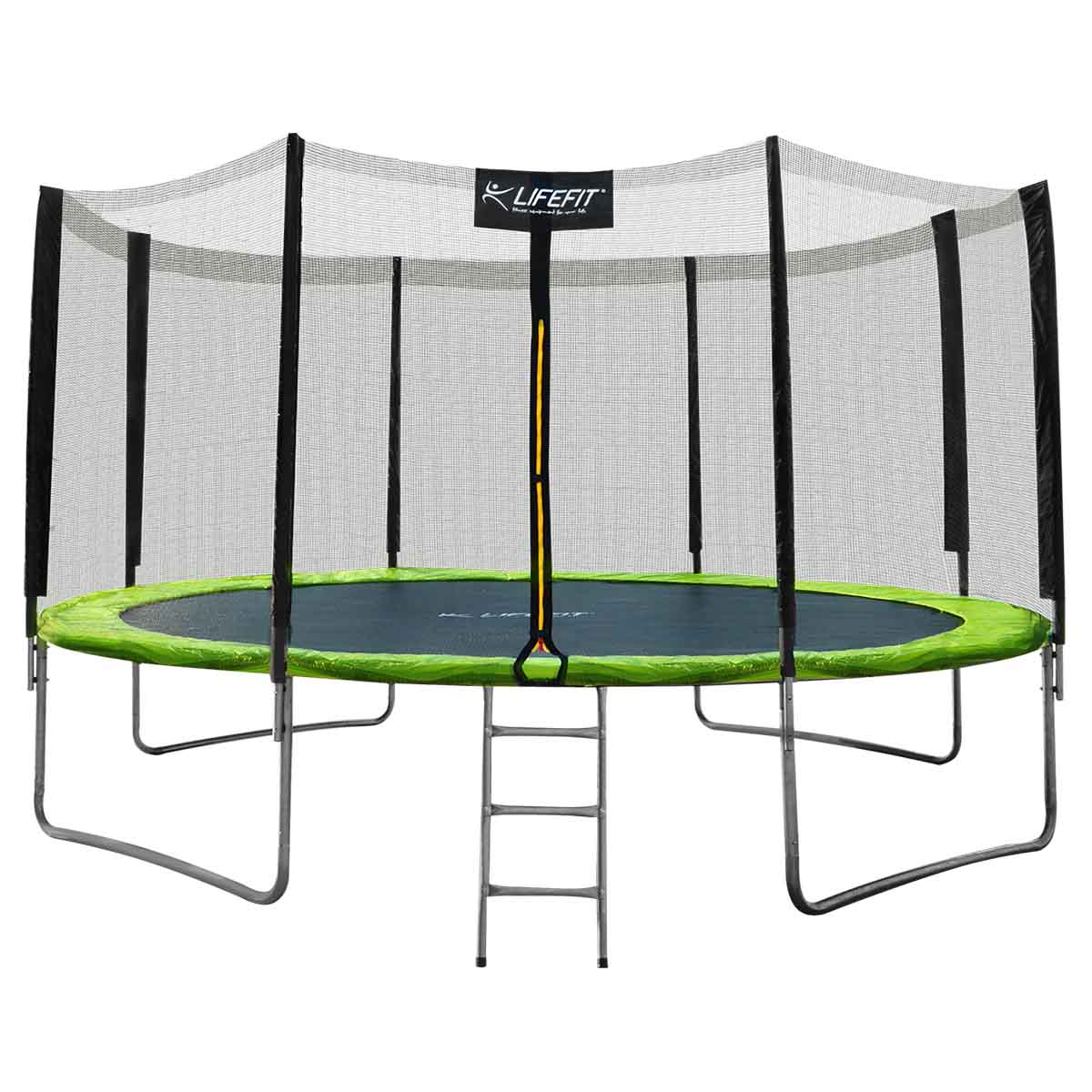 Trampolin lifefit 14' / 424cm inkl. Netz und Stufen