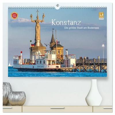 Konstanz - die größte Stadt am Bodensee (hochwertiger Premium Wandkalender 2026 DIN A2 quer), Kunstdruck in Hochglanz