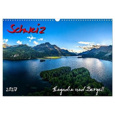 Schweiz - Engadin und Bergell (Wandkalender 2027 DIN A3 quer), CALVENDO Monatskalender