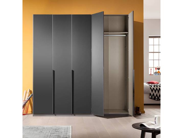 Drehtürenschrank Glam 225cm Grau Basic Grau
