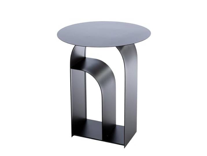 Casablanca Beistelltisch Memphis - Metall - matt schwarz - rund - Höhe 61cm x Ø 51cm - Sofatisch - Dekoration