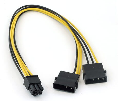 InLine&reg; PCI-E Stromadapter, 2x4 Pin Molex -> 6pol f&uuml;r PCIe (PCI-...