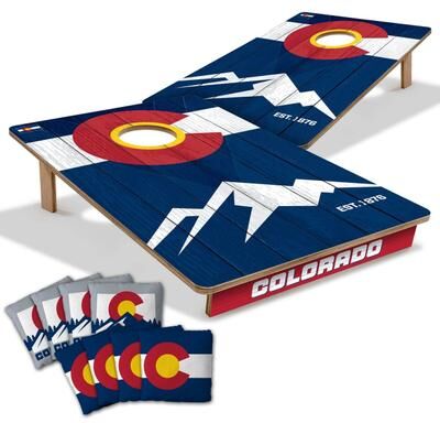 Skip's Garage State of Colorado Tailgate 2x3 Cornhole Board Set
