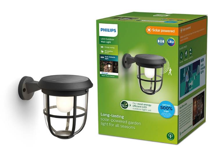 Philips Radii solar wandlamp - Ultra Efficient - draadloos te verbinden met andere Radii producten
