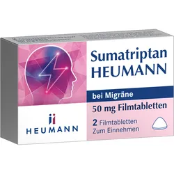 Sumatriptan Heumann bei Migräne 50 mg Filmtablette 2 ST