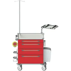 Servocomfort Metal-Line Notfallwagen mit vielseitigem Zubehör