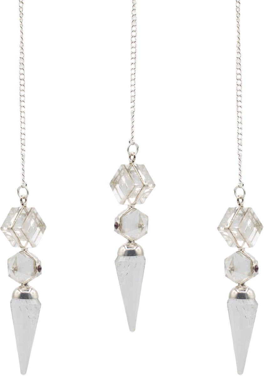 Architect of Clarity - Dried Three Piece Pendulum - Crystal Quartz