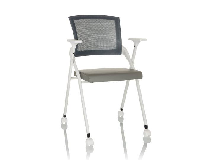 Siège Visiteur/chaise Pliante Priority Ii W Maille/pu Gris Hjh Office