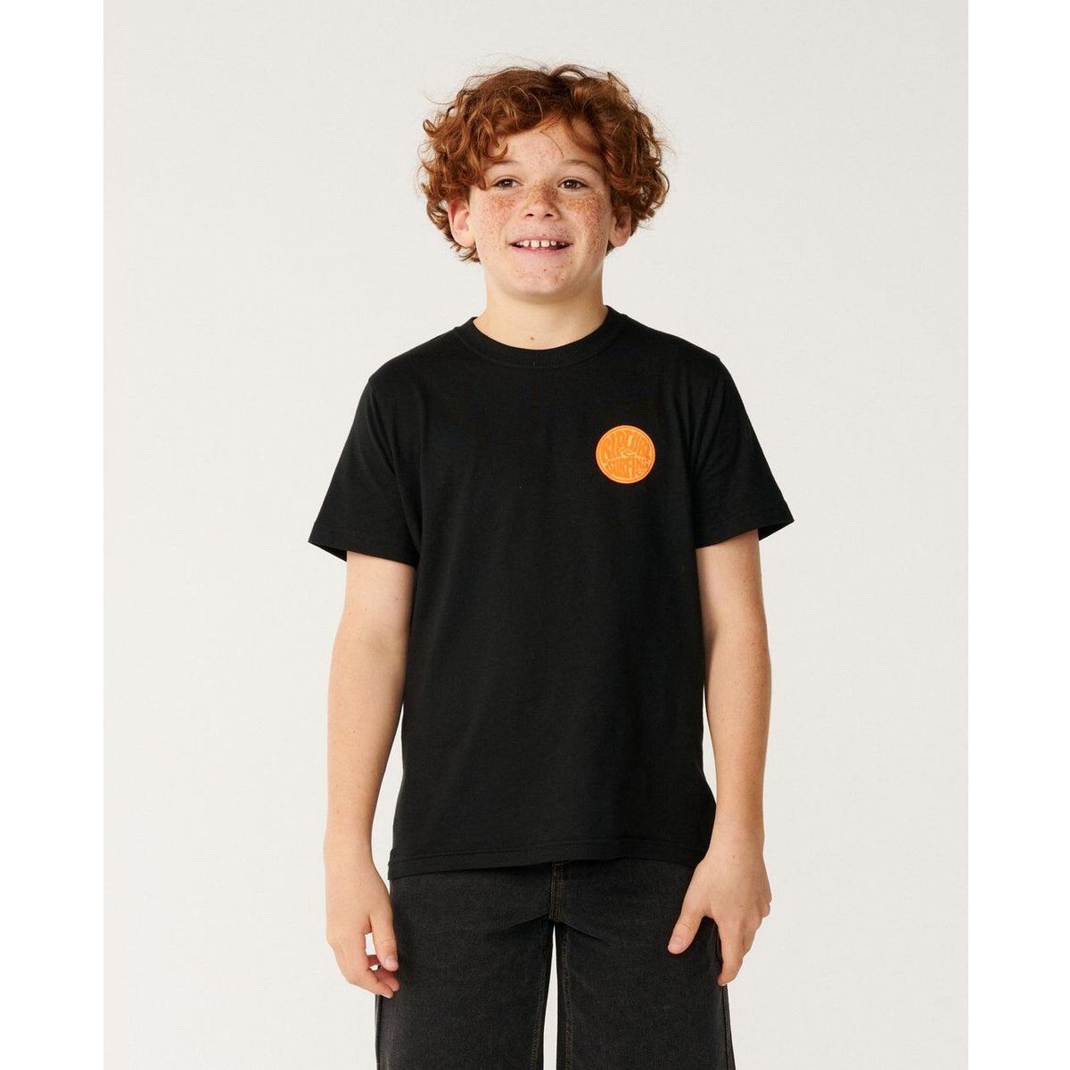 RipCurl Streamline Chest Logo Tee-boy black (0090) 16 15KBTE-0090-16