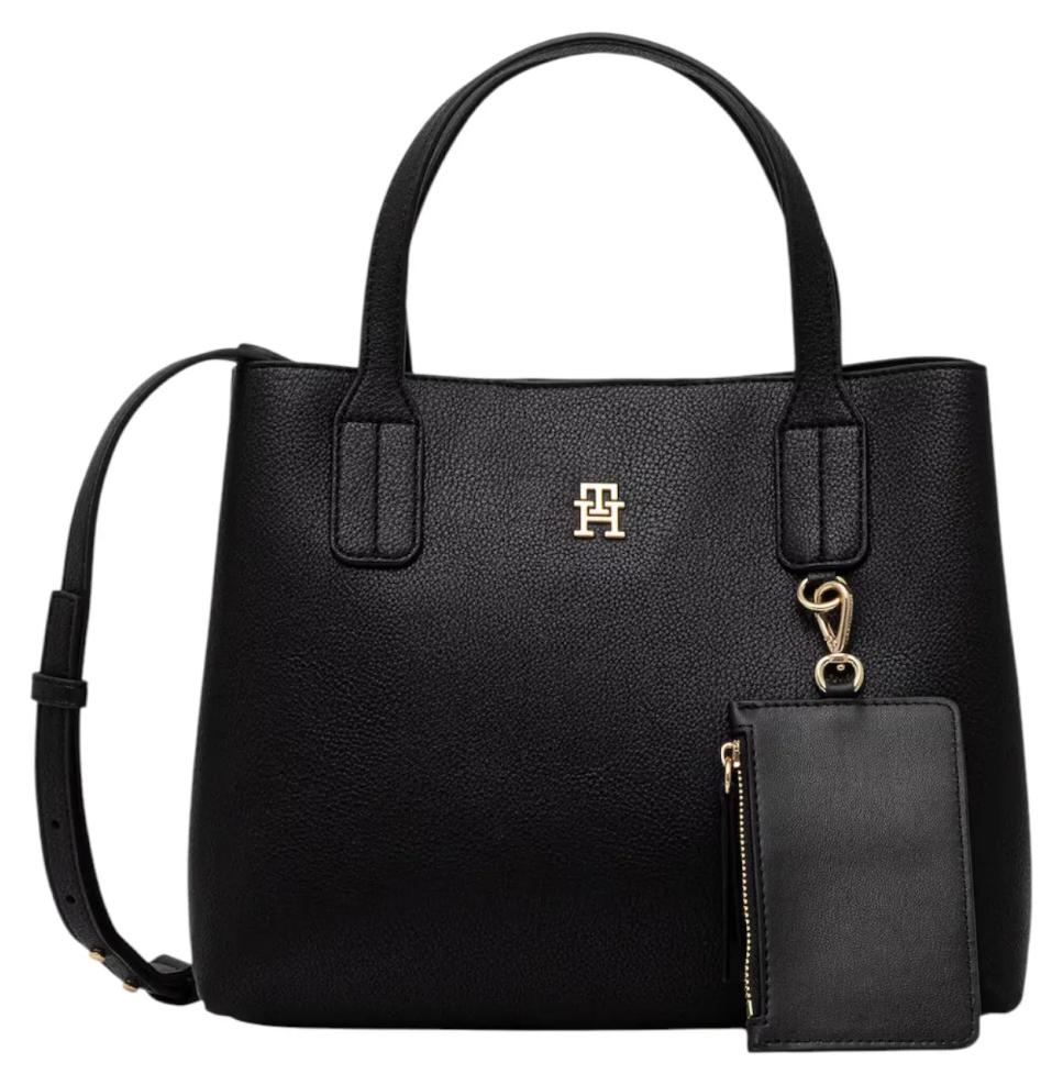 Tommy Hilfiger TH ICON MINI SATCHEL Damen Tasche Schwarz : Größe - UNICA Größe: UNICA