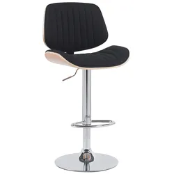 CLP Barhocker Clawson Stoff chrom   Farbe: natur/schwarz, Gestell Farbe: chrom