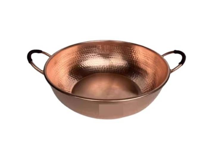 Hammered Kupfertopf Bratpfanne aus reinem Kupfer, Woks, gehämmerter Hot Pot, universelles Wärmespeicher-Kochgeschirr for alle Herdarten, praktische Suppe(28cm wok)