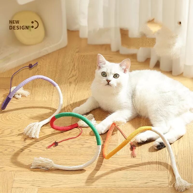 INF Jouet en Corde de Coton pour Chats Violet