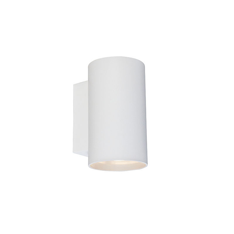 Qazqa Smart wandlamp rond wit met 2 wifi GU10 ledlampen