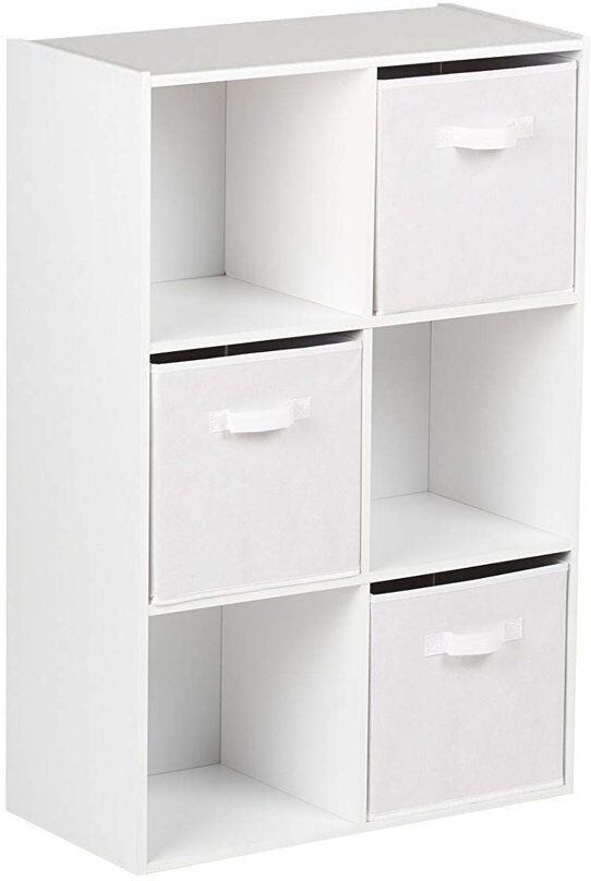 Rebrilliant Northville 61 cm W Cube Bookcase White (6 Shelves) 91cm H x 61cm W x 30cm D