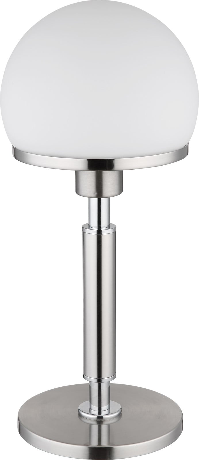 Globo Lighting Tafellamp Haku Chroom en Wit Glas