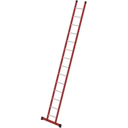 PROREGAL Sprossen-Anlegeleiter GFK/Alu mit Traverse 14 Sprossen