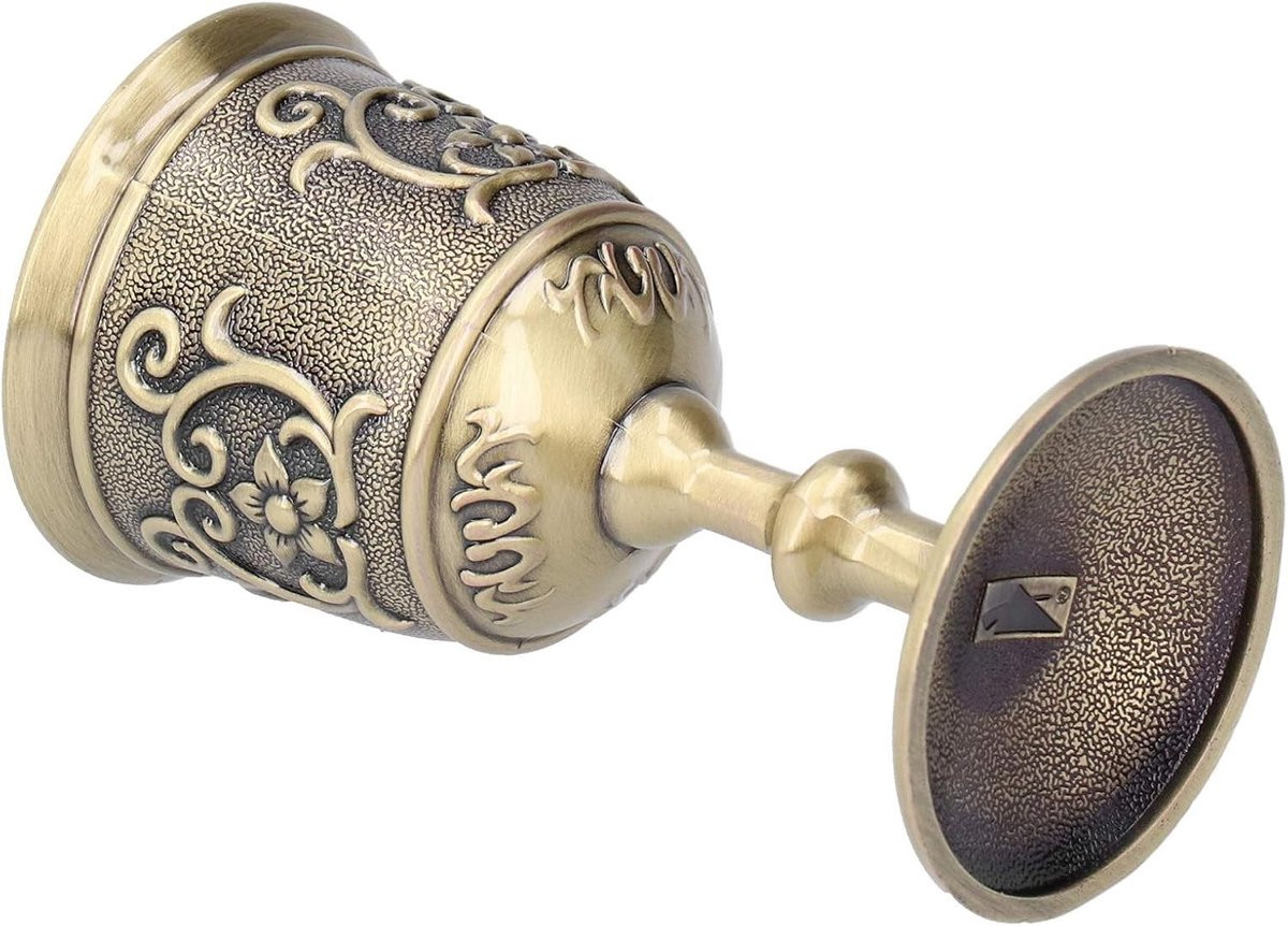 Vintage Gegraveerde Bronzen Wijnbeker - Europese Koninklijke Chalice voor Wijn en Decoratie