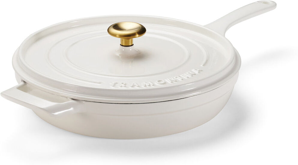 Tramontina Enamelled Cast Iron Saute Pan 30 cm White 3.7L