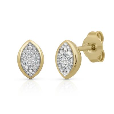 Paar Ohrstecker OROLINO "Gold 585 mit 3 Brillanten zus. 0,02ct.", weiß (weiß, weiß), Ohrringe, Damen, one-size, 0,02 P1 = bei 10-facher Vergrößerung erkennbare Einschlüsse, Gold