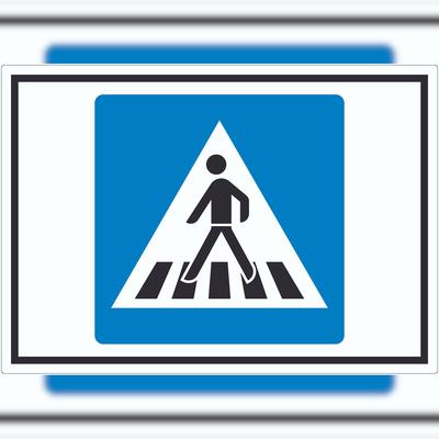 HB-Druck Fußgängerüberweg Symbol Aufkleber A5 (148x210mm)