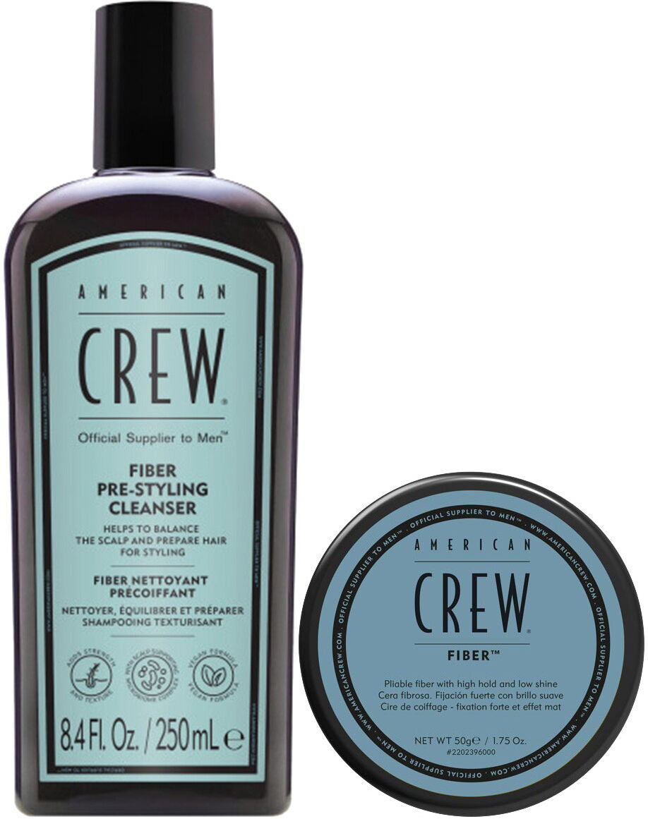 American Crew Fiber + Cleanser Set (Fiber 50g + Cleanser 250ml)