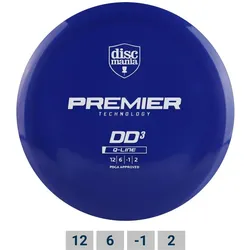 Blue Discgolf DISCMANIA Distance Driver Q-LINE PREMIER DD3 12/6/-1/2