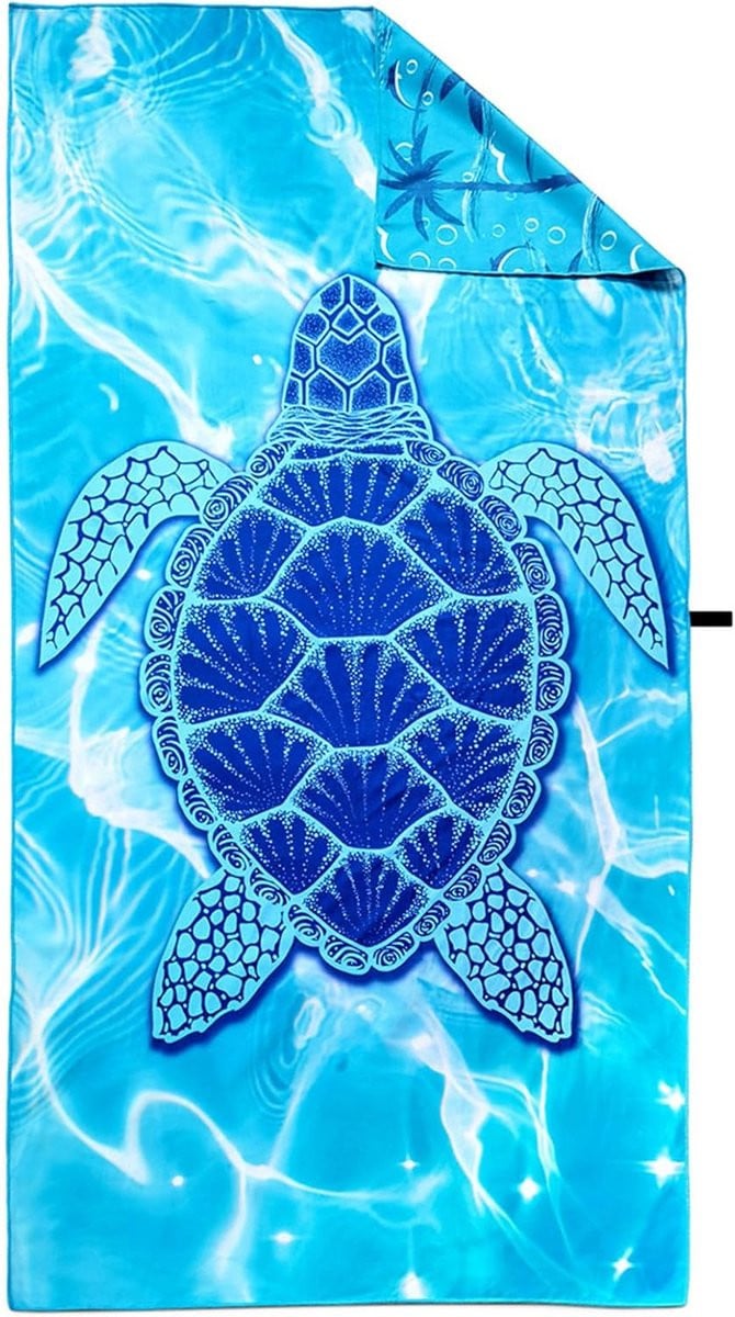 Sneldrogende microvezel strandhanddoek 180 x 90 cm
